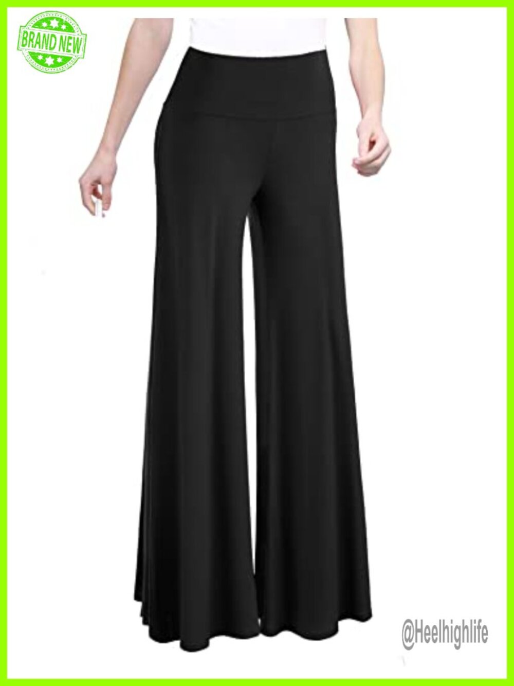 Women's Wide Leg Palazzo Lounge Pants High Rise Flared Pull On Casual